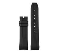 XMKT Sangle de sport en caoutchouc pour Tissot Sea Star T120 Band de silicone de plongée imperméable incurvé T120417A Band de montre de ceinture de remplacement des hommes(Black no clasp)