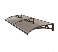 XMLYSMYS Marquise de Porte Exterieur, Auvent Porte D’Entrée en Polycarbonate, avec Canal de Drainage, Support en Alliage D'aluminium, Protection UV, Pluie et Neige(80x200cm/31.5x79in)