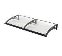 XMLYSMYS Marquise fe Porte D’Entrée Moderne, Auvent de Porte et Fenêtres, Protection UV, Pluie et Neige, Support en Alliage D'aluminium(80x160cm/31.5x63in)