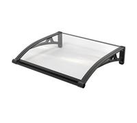 XMLYSMYS Marquise fe Porte D’Entrée Moderne, Auvent de Porte et Fenêtres, Protection UV, Pluie et Neige, Support en Alliage D'aluminium(60x80cm/24x31.5in)