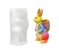XMolde Conejo De Pascua - Molde 3D De Silicona Para Velas, Cemento & Yeso | Molde Reutilizable Para Organizadores & Profesores De Arte | Ideal Para Joyeros & Talleres Creativos En Casa