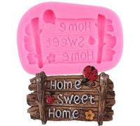 XMOLDNMS Moule en silicone pour décoration de gâteau de porte en bois, moule en silicone pour décoration de cupcakes, bonbons, pâte à sucre, pâte à sucre, argile polymère