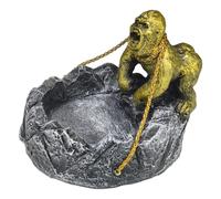 XMSCN Cendrier, pour la décoration de la maison et du bureau, indispensable pour décoration d'intérieur,décoration de table pour intérieur ou extérieur,Figurine d’Assiette de Bonbons Gorille,