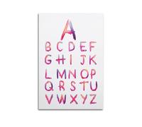 XMSDHRE Poster mural décoratif sur toile avec lettres de l'alphabet et image d'art moderne pour chambre à coucher (50 x 75 cm)