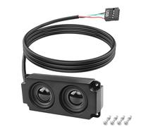 XMSJSIY 1 paire de haut-parleurs internes USB pour ordinateur de bureau 9 broches pour boîtier de bureau audio stéréo petit type DIY 0,6 m/1,9 ft