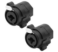 XMSJSIY 2 en 1 XLR & 6,35 mm Socket Combo 3 broches XLR + 1/4" 6,35 mm stéréo Jack Chassis Audio Socket Panel Mount Connecteur à souder 3 broches 1/4" TS/TRS Adaptateur microphone haut-parleur - 2