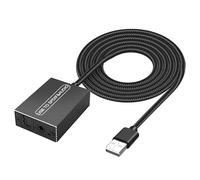 XMSJSIY Adaptateur audio USB vers SPDIF Toslink 3,5 mm pour TV, PS5, PS4, PC, ordinateur portable, smartphone vers amplificateur Sound Box - 1,2 m