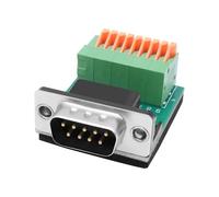 XMSJSIY Adaptateur DB9 sans soudure RS232 D-SUB mâle série vers 9 broches connecteur à ressort connecteur à sertir DB9 9 broches pour appareils de communication série (mâle)