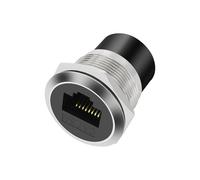 XMSJSIY Adaptateur de montage de panneau RJ45 CAT6A Filetage Fixed Mount Coupleur Ethernet femelle vers femelle Connecteur Pass-Through Cat6A/CAT6/CAT5E 8P8C Socle réseau LAN