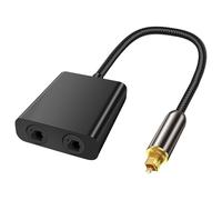 XMSJSIY Adaptateur Toslink 1 mâle vers 2 femelles Fibre Optique Câble Digital Audio Switch Selector Connecteur plaqué or