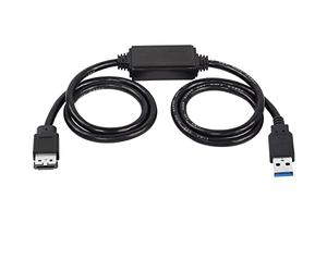 XMSJSIY Câble adaptateur eSATA vers USB 5 Gbit/s USB 3.0 vers alimentation eSATA 5 V pour ordinateur portable HDD/SSD/ODD - 0,9 m/1 m (eSATA vers USB 3.0)