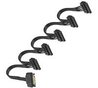XMSJSIY Câble d'Alimentation SATA Mâle vers 5 x Femelle 15 Broches - Extension pour Disque Dur HDD SSD