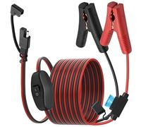 XMSJSIY Câble de charge SAE vers pince crocodile - 12 V 14 AWG SAE vers batterie - Connexion rapide / câble de séparation avec fusible 15 A et interrupteur marche/arrêt pour voiture, camping-car, moto