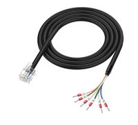 XMSJSIY Câble de téléphone RJ11 vers 6 broches Bare Wire End - Fiche RJ11 vers 6P6C - Câble d'extension pour téléphone fixe et fax - 1 m