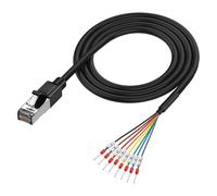 XMSJSIY Câble d'extension Ethernet RJ45 à 8 broches RS232/485 Serial Bare End RJ45 à 8P8C Débogage réseau Ethernet avec blocs de connexion marqués - 1 m/3,2 ft (mâle)