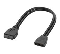 XMSJSIY Câble d'extension USB 3.0 broche pour carte mère USB 3.0 19/20 mâle vers femelle Câble d'extension interne pour PC DIY - 30 cm