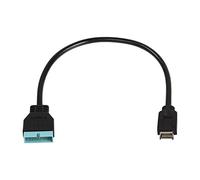 XMSJSIY Câble d'extension USB 3.1 type E mâle vers USB 19/20 broches mâle pour carte mère de 30 cm