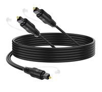 XMSJSIY Câble optique numérique Toslink 1 à 2 mâles vers 2 mâles, câble audio en fibre optique avec bouchons anti-poussière pour home cinéma, PS5/PS4, TV, récepteur - 1,5 m