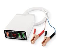 XMSJSIY Clip de batterie 12 V/24 V/36 V vers USB 5 V 2,4 A/12 V 2 A Chargeur rapide DC Convertisseur bloc d'alimentation Régulateur 30 W QC 3.0 3 ports USB avec affichage voltmètre pour moto, bateau,