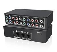 XMSJSIY Composant 3-en-1 Commutateur vidéo AV Out Composite 5 RCA YPbPr RGB 1080P Hub 3-way pour Xbox 360, Wii, PS2, PS3, DVD, VCD, EVD