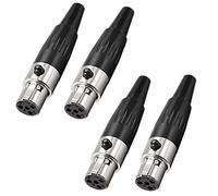 XMSJSIY Connecteur Mini XLR 4 broches adaptateur ta4f connecteur audio femelle Microphone, remplacement de l'extrémité du câble Mini XLR F - Jack audio socket - 4pcs