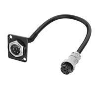 XMSJSIY GX16 Câble adaptateur 8 broches mâle vers femelle Type D Panel Mount GX16 8 broches Socle d'aviation Câble électrique pour rail à grande vitesse, navires - 20 cm