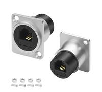 XMSJSIY Lot de 2 adaptateurs de passage RJ11 type D RJ11 pour téléphone et modem - Prise femelle vers femelle - Module RJ11 CAT3 pour téléphone et modem