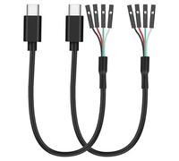 XMSJSIY Lot de 2 câbles adaptateur USB-C vers Dupont 4 broches pour carte mère 22 AWG 5 V/3 A USB type C vers carte mère 4 broches 0,1"/2,54 mm Câble d'extension Câble d'alimentation - 2 pièces 30 cm