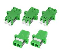 XMSJSIY Lot de 5 coupleurs LC vers APC - Adaptateur fibre optique femelle vers femelle - Convertisseur de fibre optique duplex avec ailettes de montage de panneau pour connecteur Internet