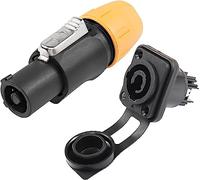XMSJSIY Powercon adaptateur connecteur 3Pin 20A 250V mâle femelle panneau monté tête Haut - parleur connecteur d'alimentation imperméable à l'eau Audio Vidéo périphérique (Output)