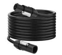XMSJSIY PowerCON True1 Câble d'extension d'alimentation CA mâle vers femelle 15 A 3 broches 12 AWG IP65 étanche pour écran LED d'éclairage de scène (2 m)