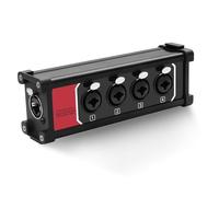 XMSJSIY Snake Box 4 canaux Multi Audio Snake Box 4,6,35 mm 1/4" TRS stéréo femelle vers RJ45 Ethercon femelle Extendeur sur Ethernet Cat5/6 pour son de scène et studio d'enregistrement (B)