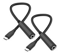 XMSJSIY USB Type C à 1/4 6.35mm Adaptateur de Casque USB C Mâle à 1/4 Pouce TRS Femelle Jack stéréo Audio AUX Adaptateur câble pour amplificateurs Mixer Casques - 30CM / 11.8inch - 2PCS