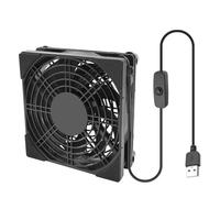 XMSJSIY Ventilateur de refroidissement, alimenté par USB, 1800 tr/min, radiateur, boîtier PC, 120 mm, 5 V, avec interrupteur ON/OFF, pour routeur, modem, récepteur, DVR, PlayStation TV Box, 1 pièce