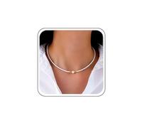 Xmsrn Vintage Collar Perlas Collar Perlas Colgante Collar Perlas Arroz Blanco Collar Perlas Semillas Collar Cadena Perlas Semillas Corto Boho Collar Perlas Para Las Mujeres