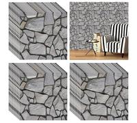 XMSZQU 30 Pièces 3D Lambris Pvc Adhésif Mural, 30 X 30 cm Stickers Muraux, Papier Peint Autocollant, Papier Adhesif Mural pour Portes Murales Chambre Cuisine