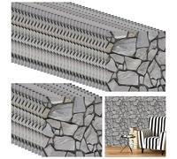 XMSZQU 40 Pièces 3D Lambris Pvc Adhésif Mural, 30 X 30 cm Stickers Muraux, Papier Peint Autocollant, Papier Adhesif Mural pour Portes Murales Chambre Cuisine