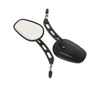 XMT-MOTOR Moto 8mm Rétroviseur Adapté pour Harley Davidson Touring Softail FL Dyna Sportster 883 Noir mat