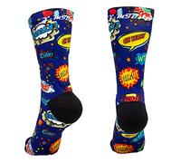 XMTBSTYLE Chaussettes Running Homme - Chaussette Running Femme - Crossfit - Trail Running - Soquettes Hommes Bike Tennis Padel - Socquettes Original Compression Couleurs - Cycliste 37-41 Comic