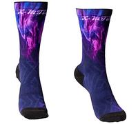 XMTBSTYLE Chaussettes Running Homme - Chaussette Running Femme - Crossfit - Trail Running - Soquettes Hommes Bike Tennis Padel - Socquettes Original Compression Couleurs - Cycliste 37-42 NEON