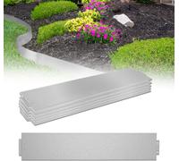 XMTECH 50 m Bordure de pelouse Métal galvanisé Bordure de parterre Bordure de tonte Palissade 50 pièces 100x15cm (L x H) Bordure de pelouse
