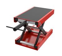 XMTECH Cric élévateur de moto 500 kg, cric ciseau réglable en hauteur 95 à 340 mm, avec large plateau et manivelle, béquille centrale pour réparation et entretien de moto, robuste et très résistant