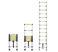 XMTECH Échelle télescopique multifonction - Échelle télescopique - 13 échelons - Argenté - 3,8 m