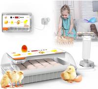 XMTECH Incubateur pour œufs à couver, 20 œufs Couveuse pour œufs de poule, incubateur à œufs avec retournement automatique des œufs et régulation de la température, indicateur d'humidité