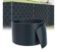 XMTECH Lot de 10 bandes brise-vue en PVC rigide à double barre, 2,5 m, anthracite | Protège des regards et du soleil, résistant aux UV et aux intempéries pour jardin, balcon et terrasse en extérieur