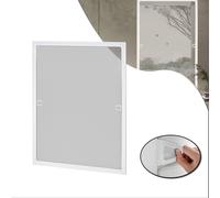 XMTECH Moustiquaire Moustiquaire avec cadre en aluminium sans percer Cadre de tension 80 x 100cm, Blanc