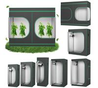XMTECH Petite tente de culture, adaptée à l'aérogare, système de culture hydroponique, tente de croissance intérieure Mylar avec fenêtre d'aération,Taille:40 x 40 x 120 cm