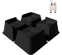 XMTECH rehausseur de meuble, set de 4, 7,5 cm, rehausseur de meuble en forme de L pour lit, canapé, table, chaise & bureau, rehausseur de lit antidérapant, rehausseur de table, rehausseur de canapé - 