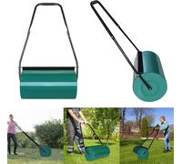 XMTECH Rouleau à gazon 57cm 46L poignée rembourrée, à remplir de sable ou d'eau, Ø 31 cm, rouleau à main Rouleau à gazon, vert