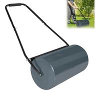 XMTECH Rouleau à gazon 57cm 46L poignée rembourrée, remplissable avec du sable ou de l'eau, Ø 31 cm, rouleau à main Rouleau à gazon, anthracite